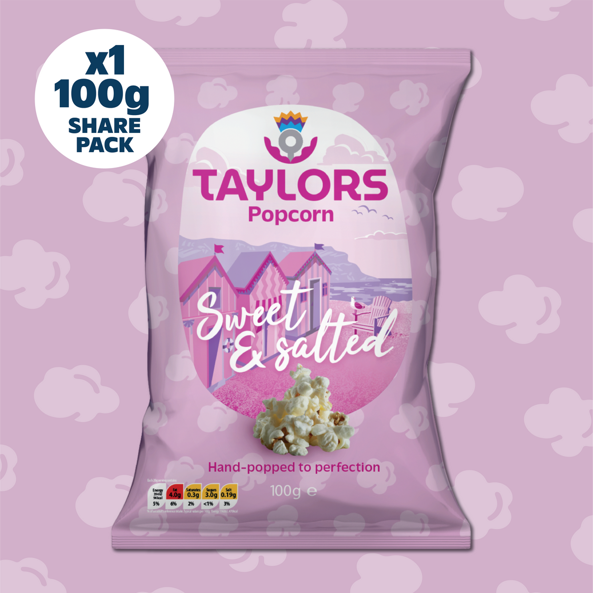 Taylors Sweet & Salted popcorn 100g Share Bag