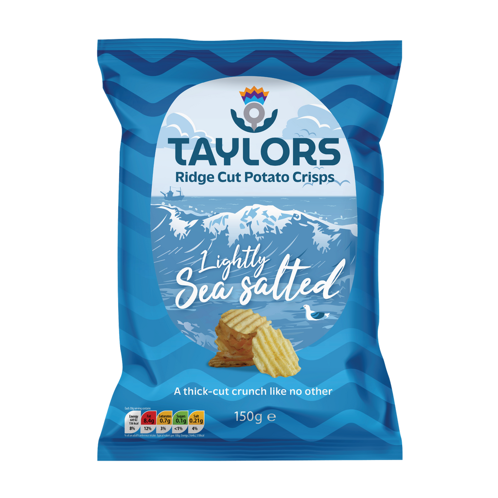 Taylors Lightly Salted Ridge Cut Potato Crisps 150g Share Bag