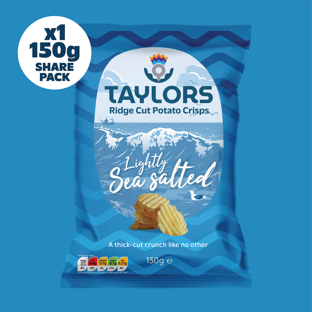 Taylors Lightly Salted Ridge Cut Potato Crisps 150g Share Bag