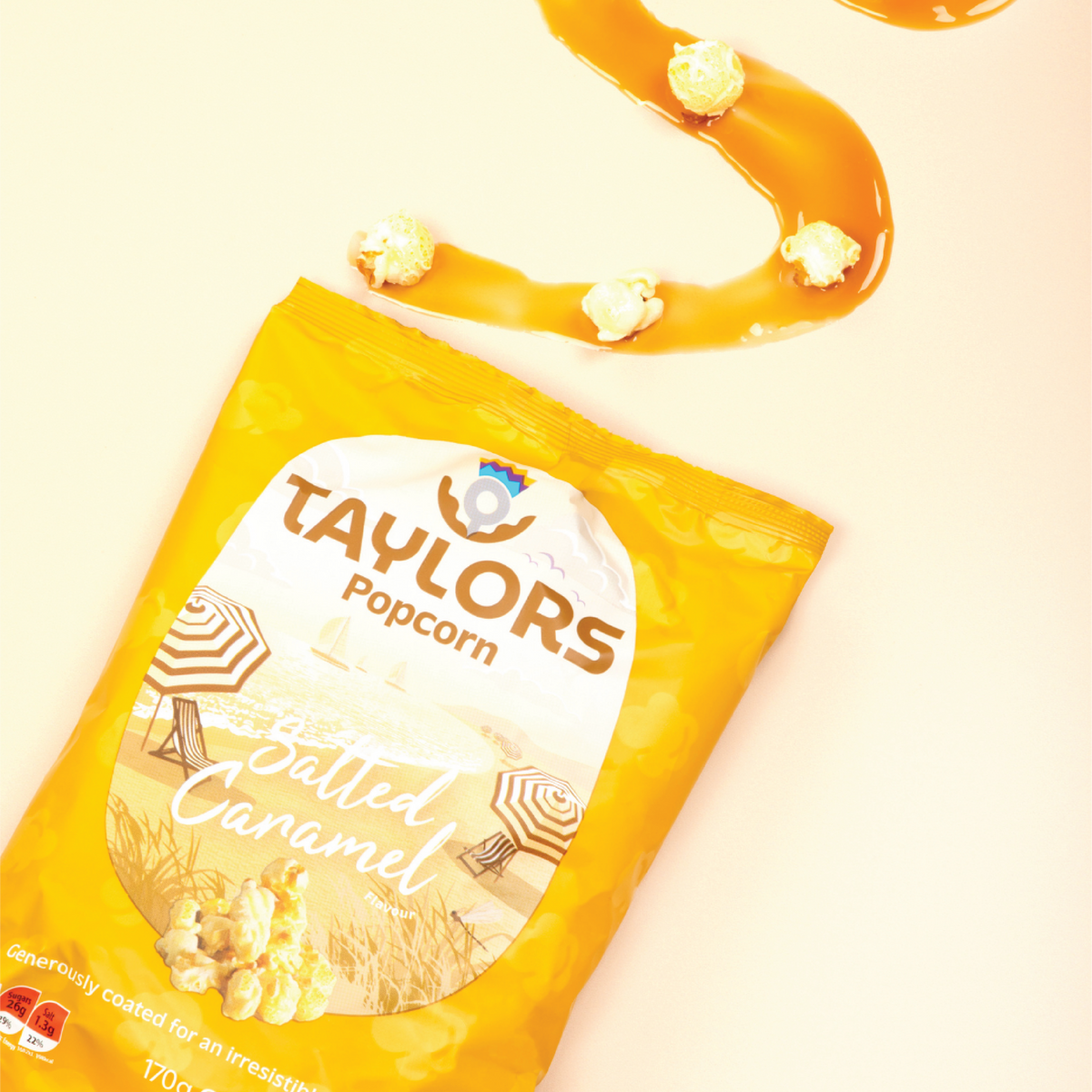 Taylors Salted Caramel Flavour Popcorn 170g Share Bag