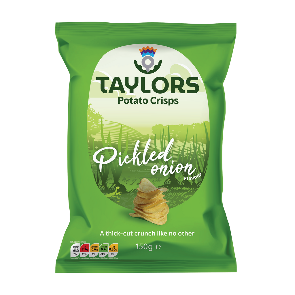 Taylors Pickled Onion Flavour Crisps 150g Share Bag